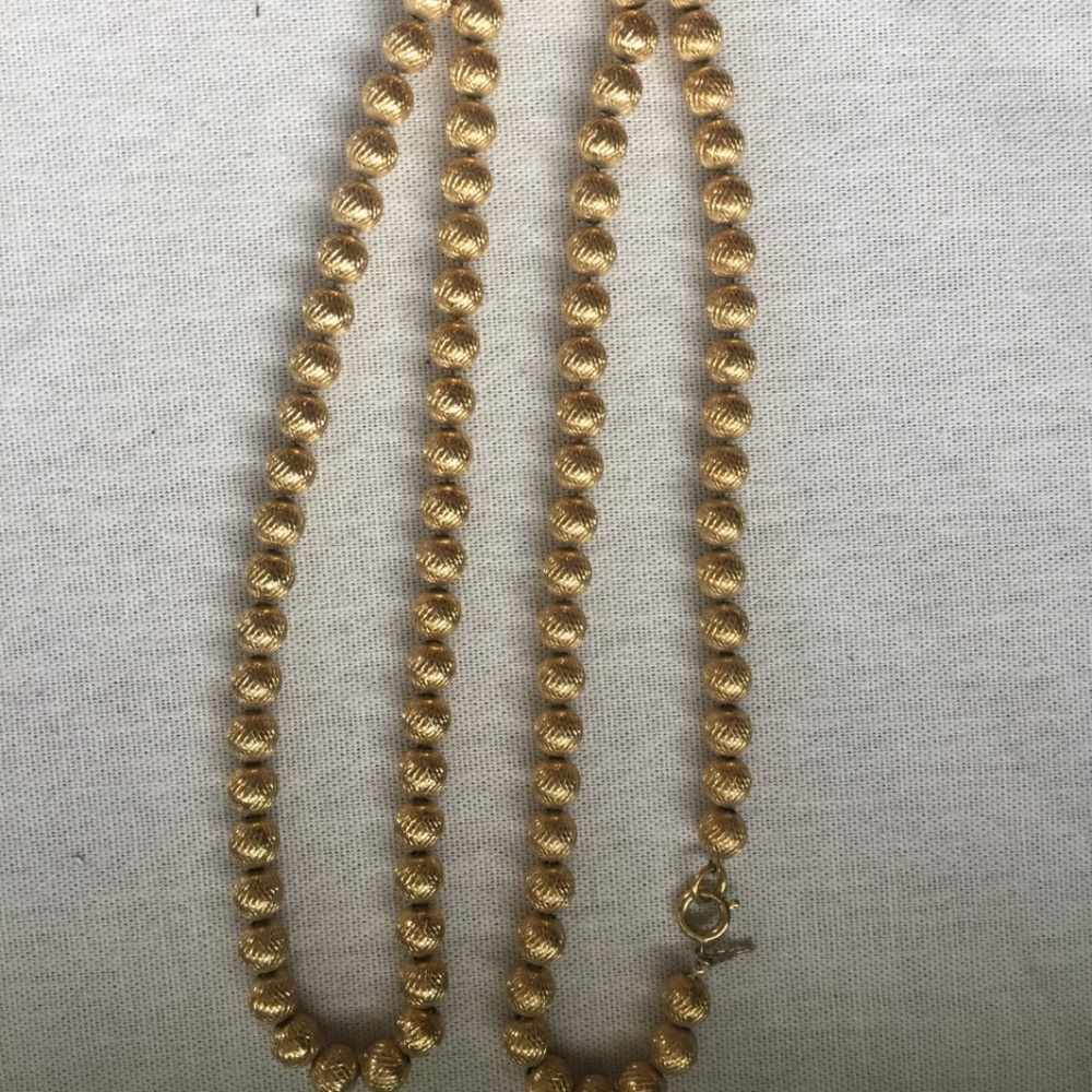 Goldtone Ball Necklace